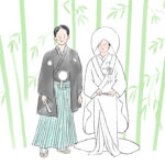 和装を着るふたり